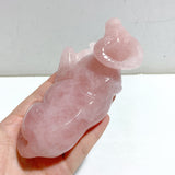 3 Pieces Rose Quartz Cattle Carving