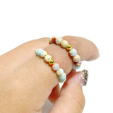 21 Types Crystal Beaded Rings Wholesale Tiger Eye Blue Aventurine