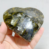 13 Pieces Green Mica Mixed Quartz Heart