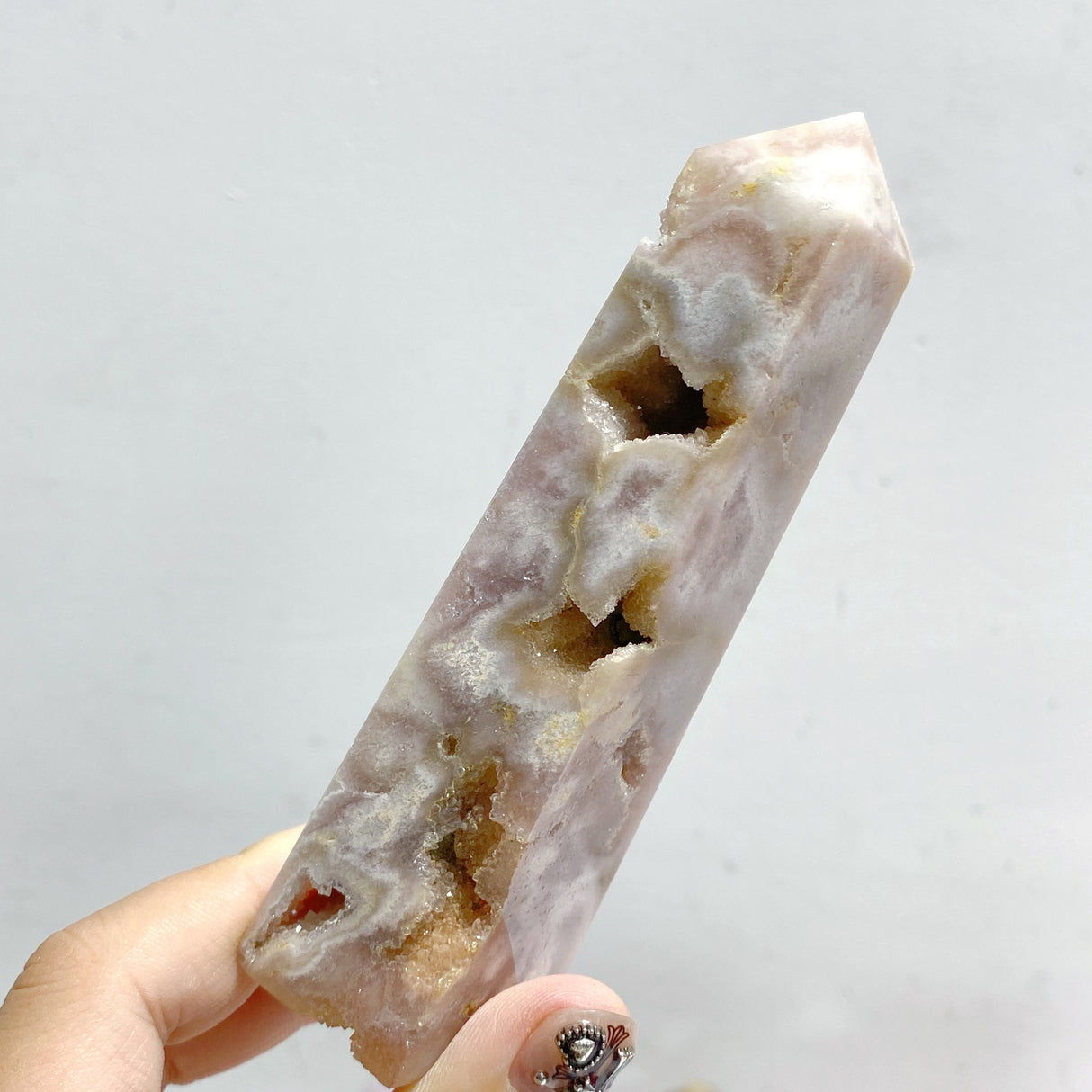29 Pieces Geode Pink Amethyst Four-Sided Points