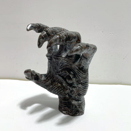Yooperlite Stone Witchcore Demon Hand Carving