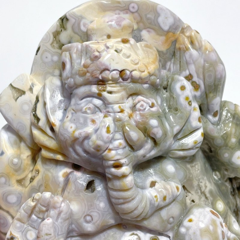 Beautiful 8th Vein Ocean Jasper Ganesha Carving - Wholesale Crystals