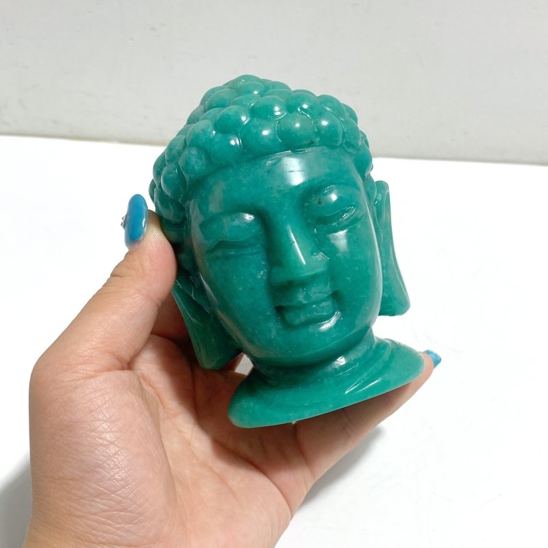 Beautiful Amazonite Buddha Head Carving - Wholesale Crystals