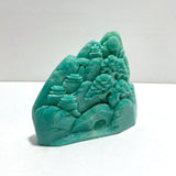 Beautiful Amazonite Landscape Pavilion Carving 2 - Wholesale Crystals