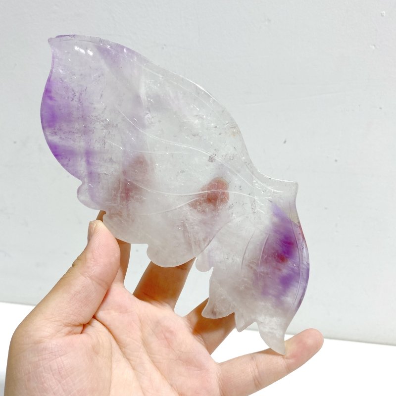 Beautiful Amethyst Butterfly Wing Carving With Stand - Wholesale Crystals
