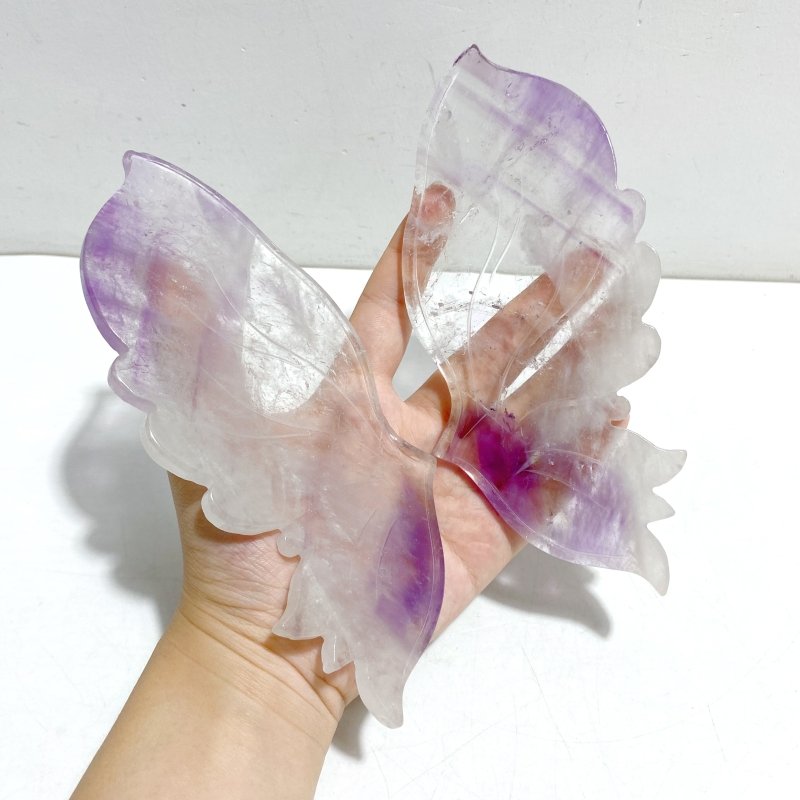 Beautiful Amethyst Butterfly Wing Carving With Stand - Wholesale Crystals