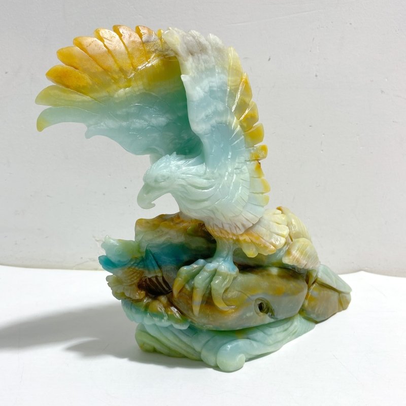 Beautiful Caribbean Calcite Eagle Carving -Wholesale Crystals