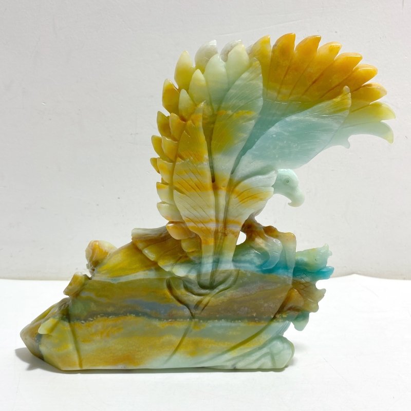 Beautiful Caribbean Calcite Eagle Carving -Wholesale Crystals
