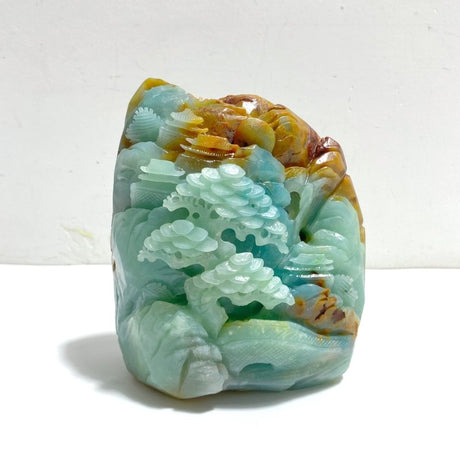 Beautiful Caribbean Calcite Landscape Pavilion Carving 3 - Wholesale Crystals