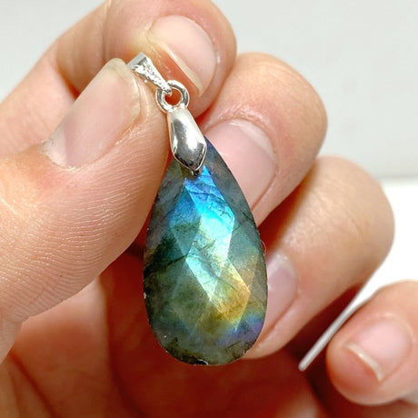 Beautiful Cut Faceted Labradorite Waterdrop Pendants Wholesale - Wholesale Crystals
