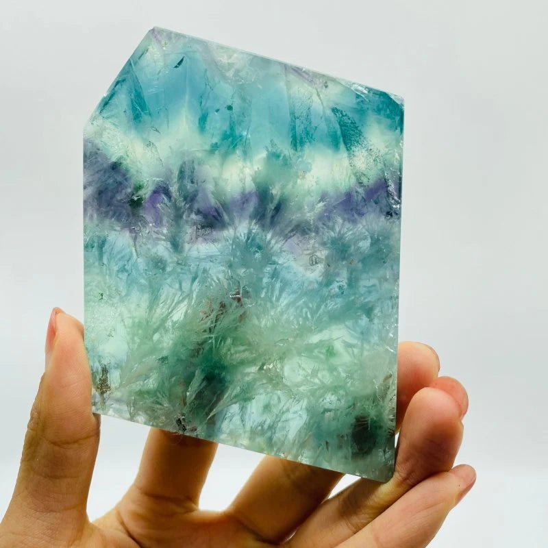 Beautiful Feather Fluorite Slab Wholesale - Wholesale Crystals