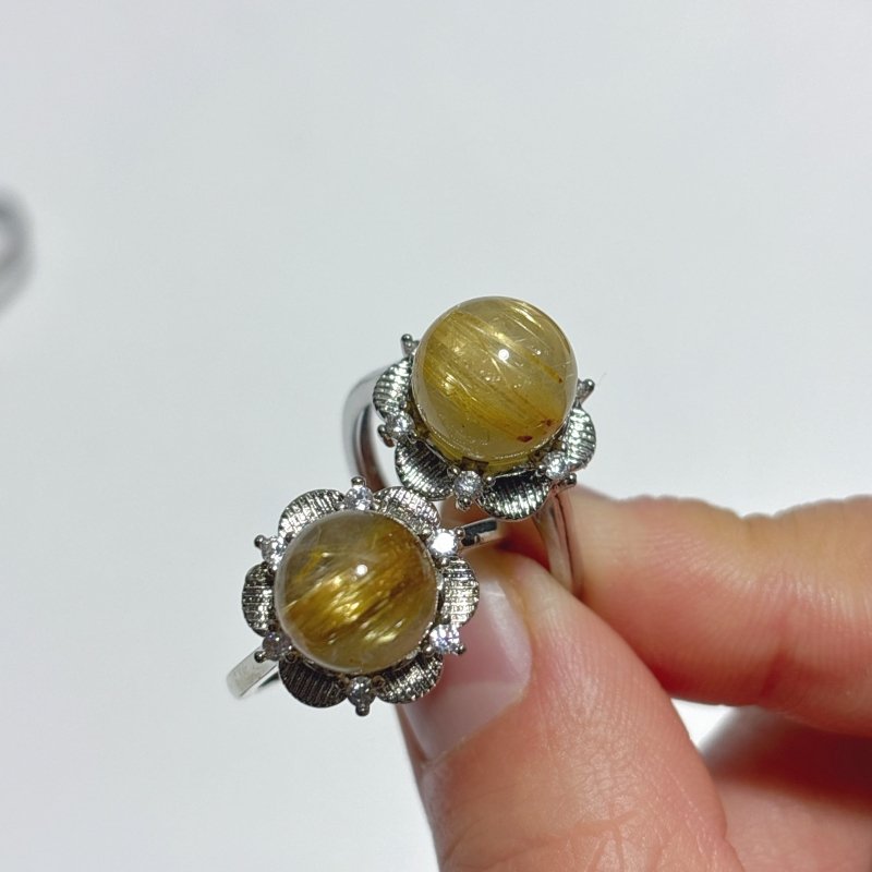 Beautiful Flowers Rutile Quartz Crystal Ring Wholesale - Wholesale Crystals