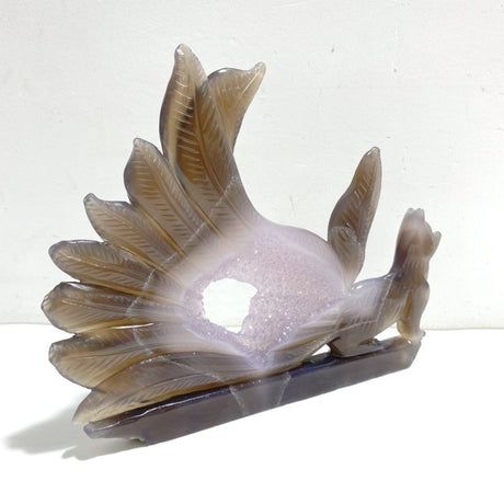 Beautiful Geode Druzy Agate Nine - tailed Fox Carving 5 - Wholesale Crystals