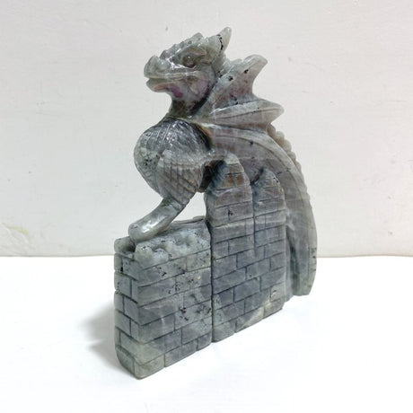 Beautiful Labradorite Flying Dragon Castle Carving - Wholesale Crystals
