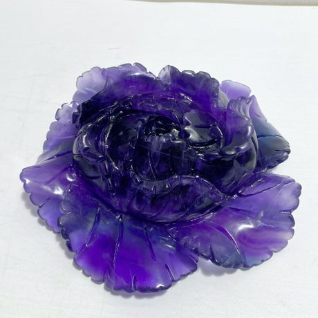 Beautiful Purple Fluorite Flower Carving - Wholesale Crystals