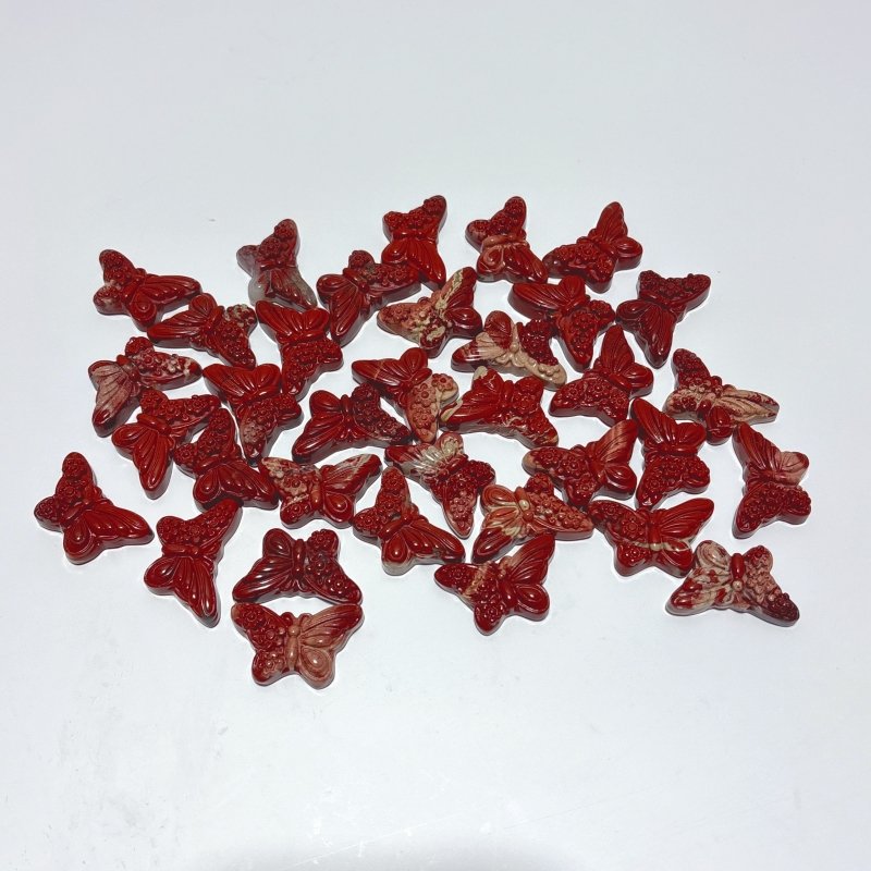 Beautiful Red Jasper Butterfly Carving Wholesale - Wholesale Crystals