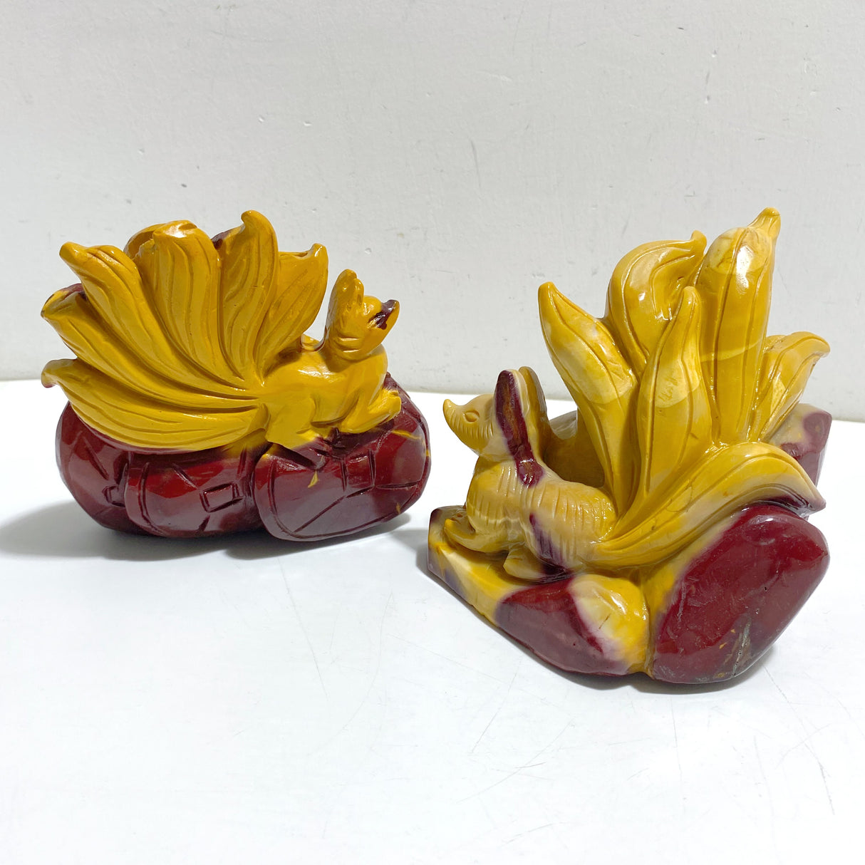 2 Pieces Mookaite Nine-tailed Fox Carving #4