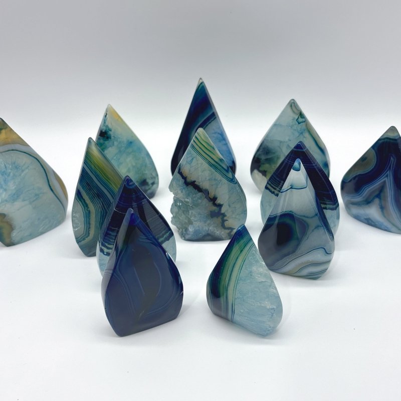 Blue Dyed Agate Arrow Head Shape Wholesale - Wholesale Crystals