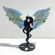 Blue Onyx Demon And Angel Wing Carving With Stand - Wholesale Crystals