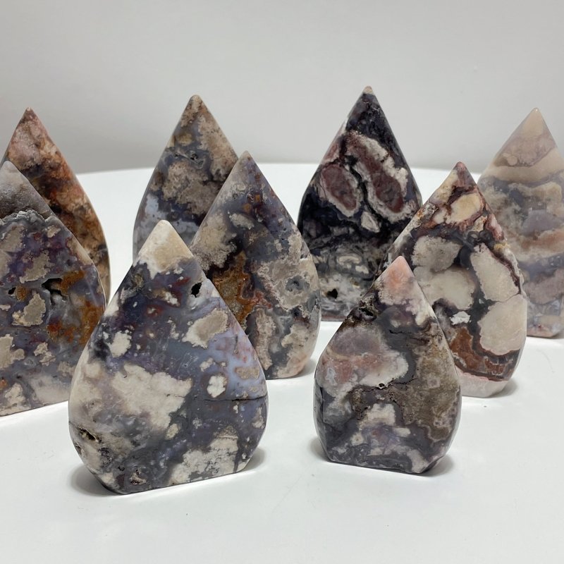 Blue Sakura Flower Agate Arrow Head Shape Wholesale - Wholesale Crystals