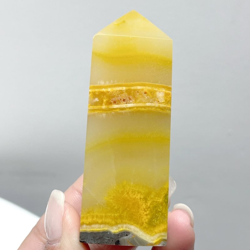 Bumble Bee Jasper Point Tower Wholesale - Wholesale Crystals