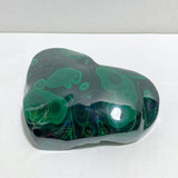 Large Malachite Heart Raw Bottom