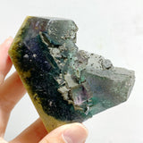20 Pieces Blue Fluorite Mixed Pyrite Raw Side Tower Point
