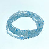 3MM Multi-Faceted Crystal Flash Bead Bracelets Necklace Wholesale Labradorite Sunstone Aquamarine