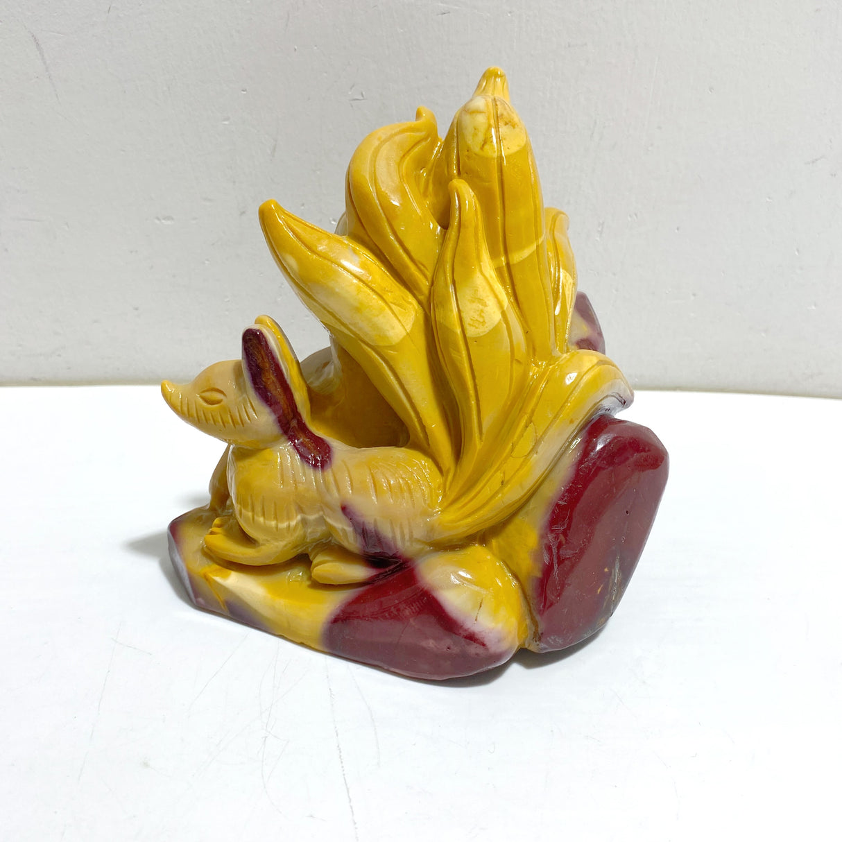 2 Pieces Mookaite Nine-tailed Fox Carving #4