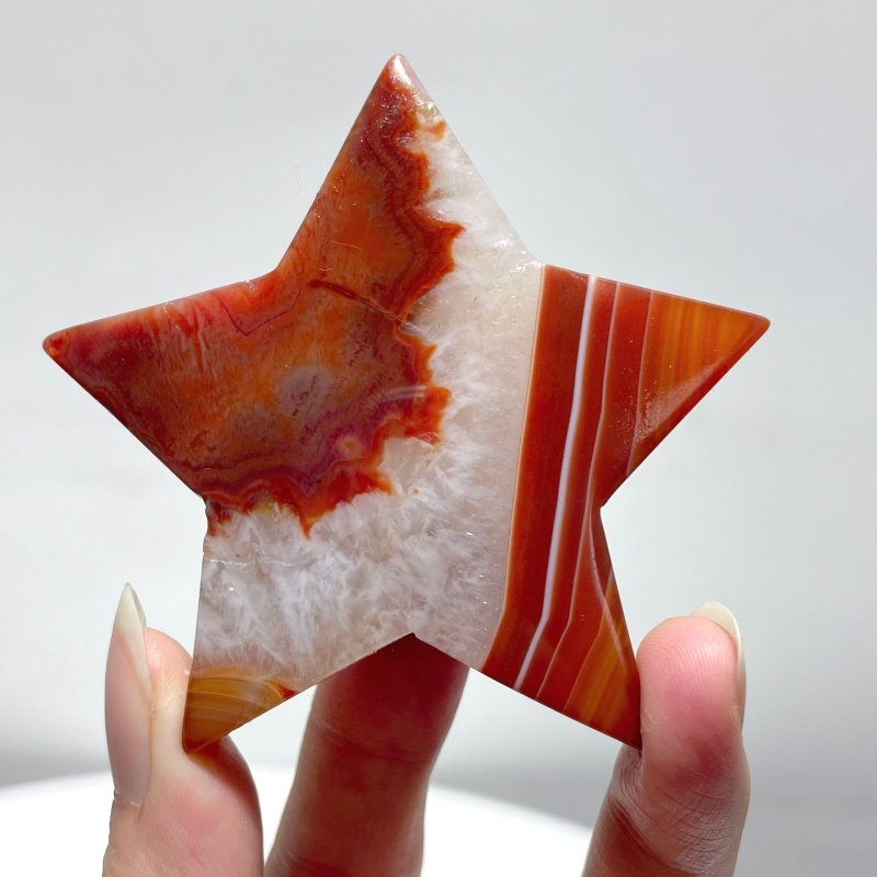 Carnelian Stripe Agate Mixed Quartz Star Wholesale - Wholesale Crystals