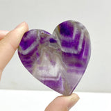 Chevron Amethyst Heart Wing Carving With Stand - Wholesale Crystals