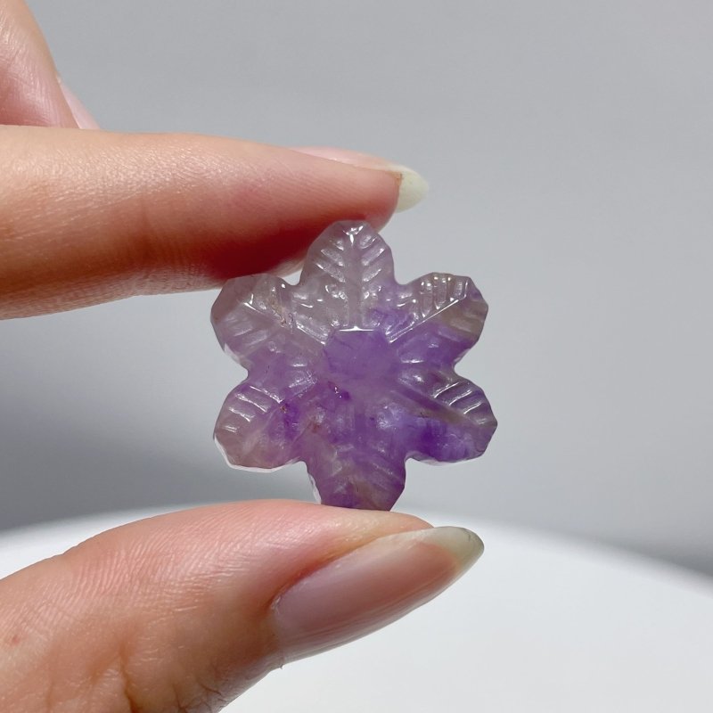 Chevron Amethyst Snowflake Carving Wholesale - Wholesale Crystals