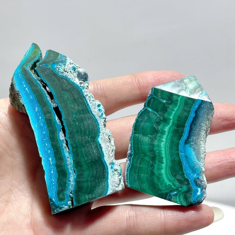 Chrysocolla Mixed Malachite Raw Side Point Tower Wholesale - Wholesale Crystals