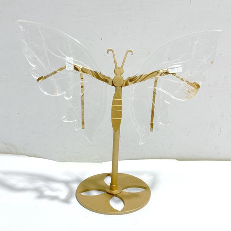 Clear Quartz Butterfly Wing Carving With Stand -Wholesale Crystals