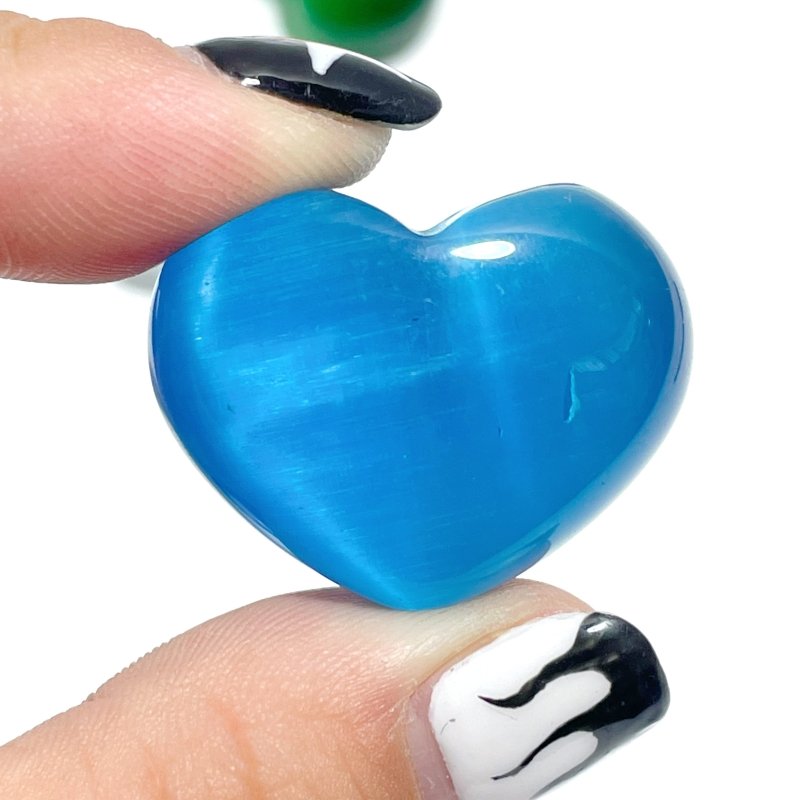 Colorful Glass Cat Eye Heart Wholesale - Wholesale Crystals