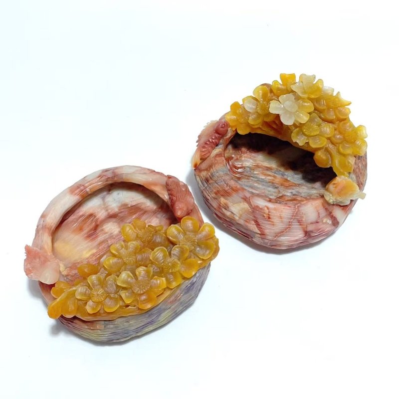 Colorful Jasper Bowl Hand Carving Home Decor Wholesale - Wholesale Crystals