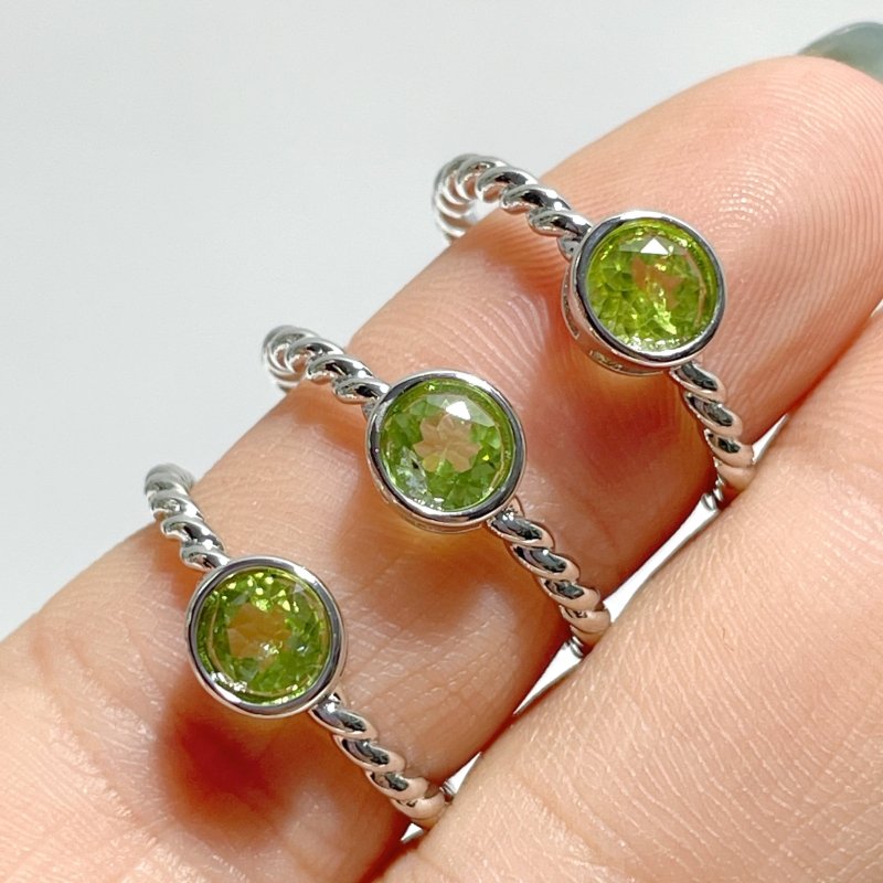 Cut Faceted Peridot Rings Wholesale - Wholesale Crystals