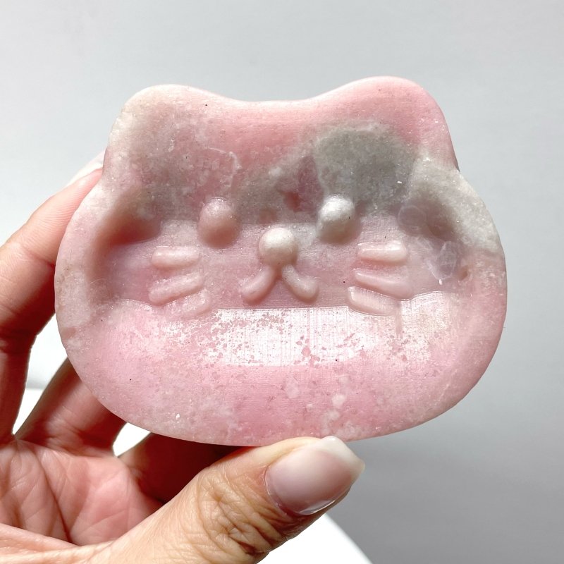 Cute Pink Opal Cat Bowl Wholesale - Wholesale Crystals