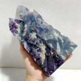 6 Pieces Rainbow Fluorite Raw Side Four-sided Tower Point
