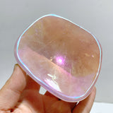 8 Pieces Aura Rose Quartz Bowl Carving
