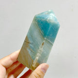 23 Pieces Caribbean Calcite Four-Sided Points