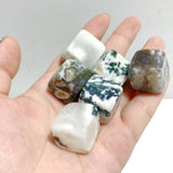 Moss Agate Cube Tumbled Wholesale