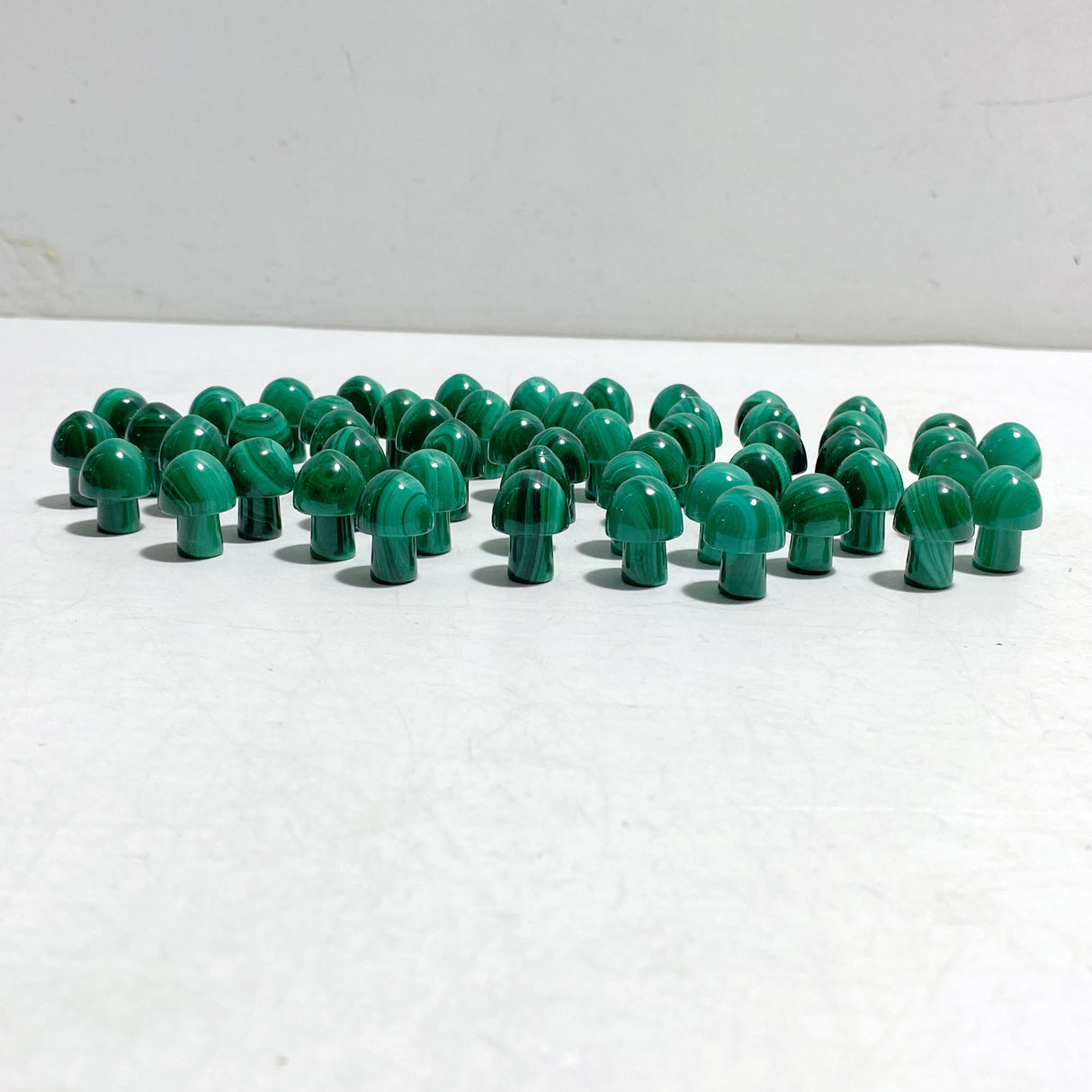 52 Pieces 2CM Malachite Mushroom