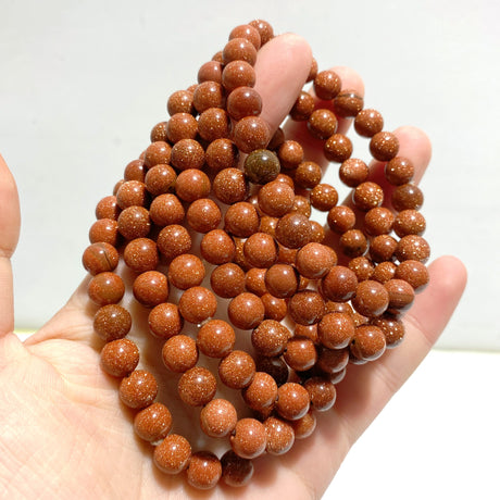 8mm Gold Sandstone Bracelets Wholesale