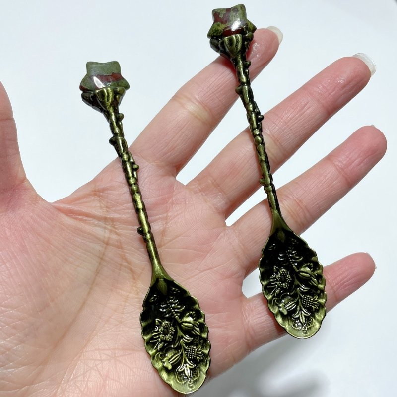 Dragon Blood Stone Mini Star Coffee Spoon Wholesale - Wholesale Crystals