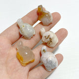 Mini Sakura Flower Agate Turtle Carving Wholesale