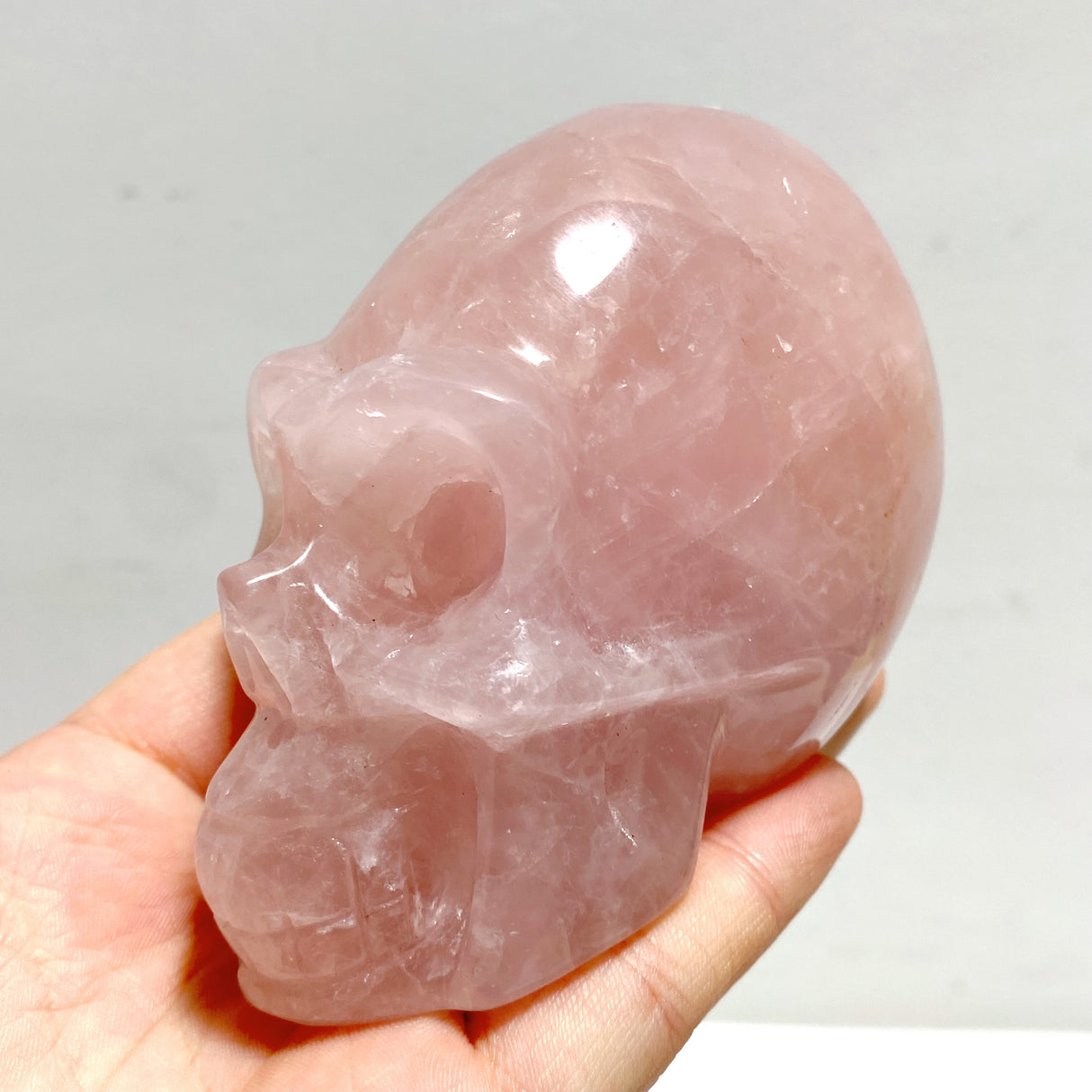 6 Pieces Rose Quartz Skull Carving