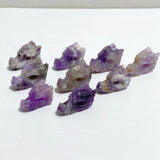 3CM Chevron Amethyst Dragon Head Carving Wholesale