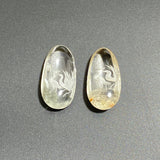 2 Pieces Crane Garden Quartz Inner Scene Carving