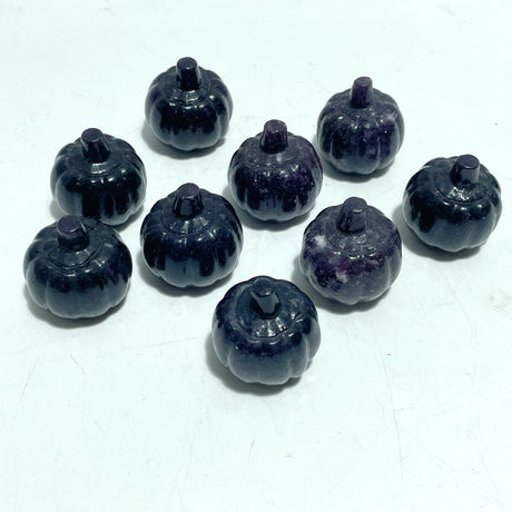Deep Purple Lepidolite Pumpkin Carving Wholesale